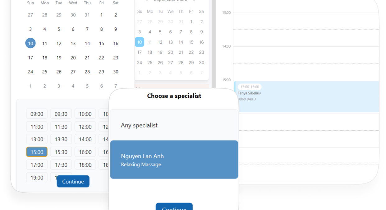 Create New Appointment via Yeswebook Online Widget