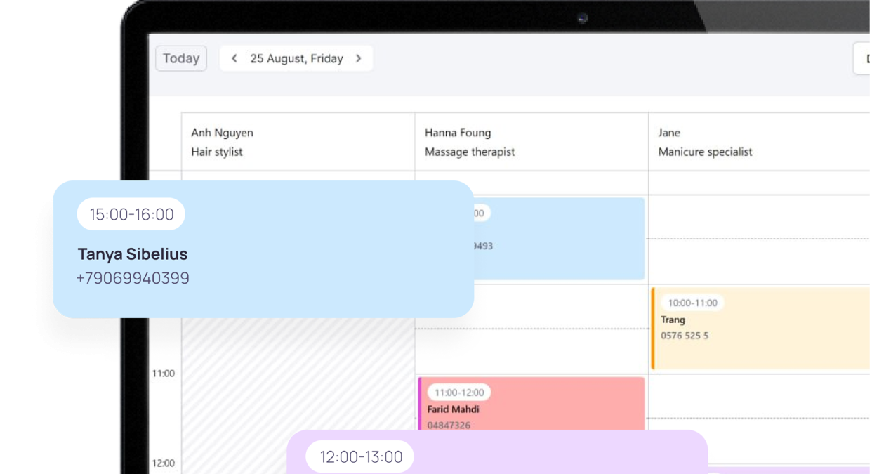 Navigate through Appointment Calendar in Yeswebook CRM
