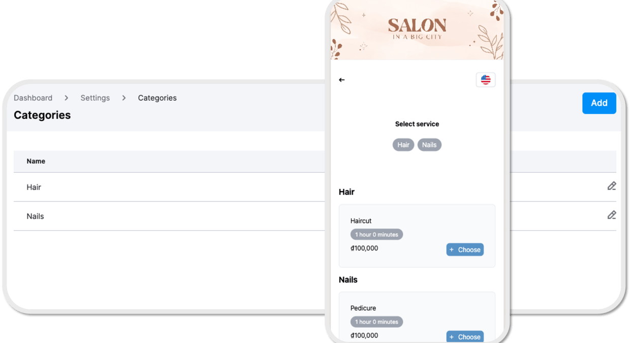 Add new Service Category in Yeswebook CRM