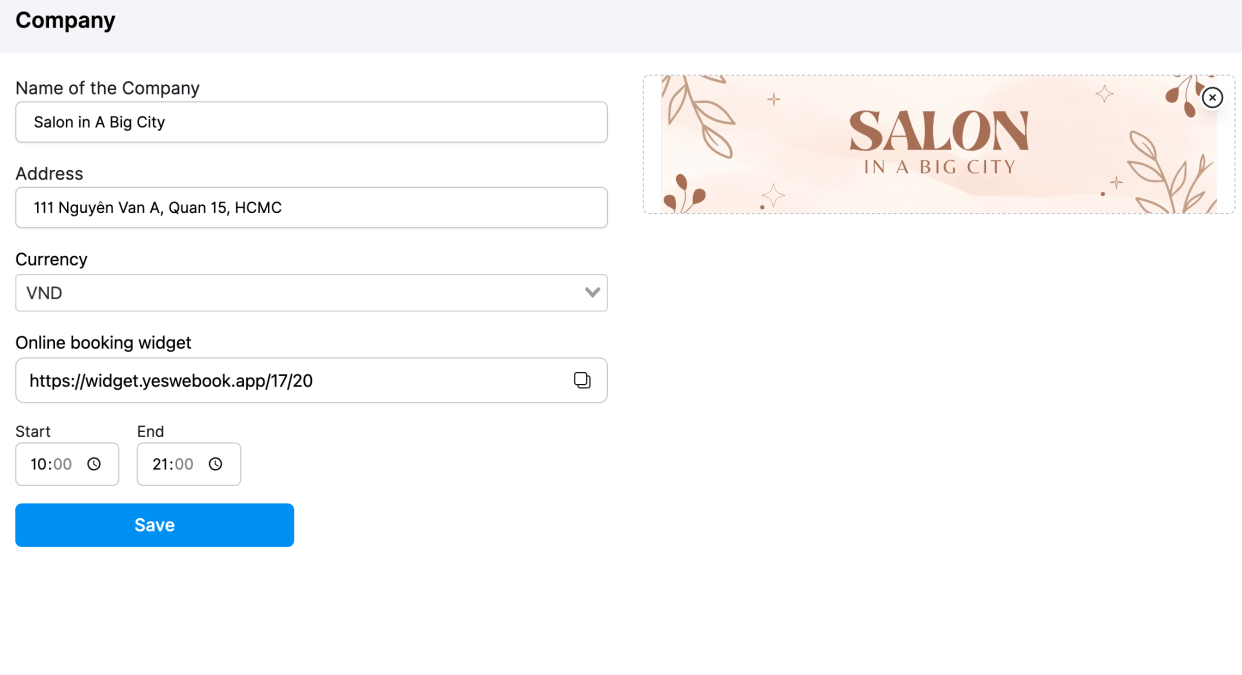 Guide to Updating Company Information in Yeswebook CRM