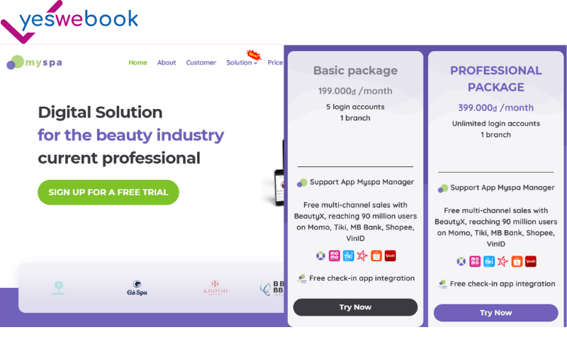 Myspa spa management software