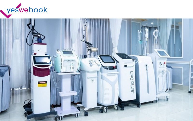 trang thiết bị hiện đại của thẩm mỹ viện