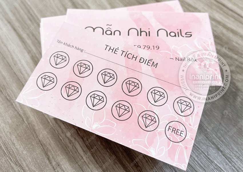 Thẻ tích điểm spa mẫu 1