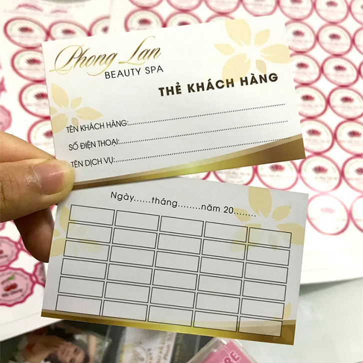 Thẻ tích điểm spa mẫu 4